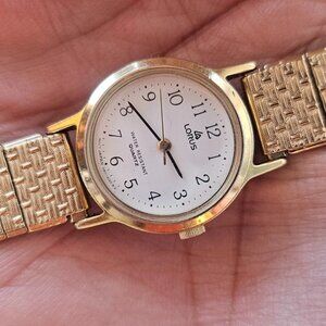 Vintage Lorus Ladies Wristwatch Japan Movt Analog Quartz Gold Tone Wrist Watch